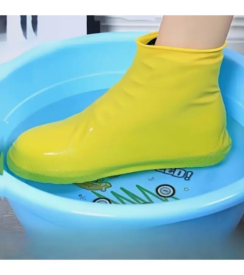 White Rain Boots Non Slip Reusable Disposable Portable Unisex - Image 1