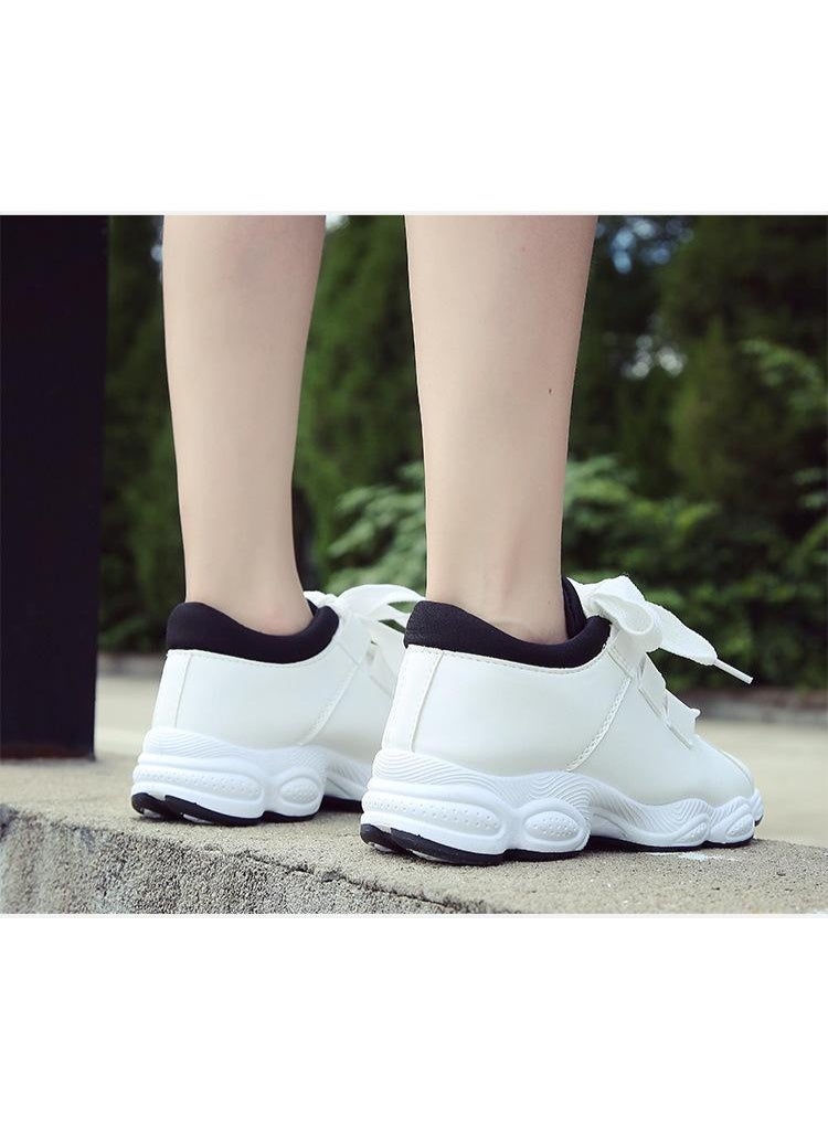 NIBEMINENT أحذية رياضية نسائية ذات كعب مائل قابلة للتنفس، أحذية تدريب كاجوال نسائية خارجية، - Image 4