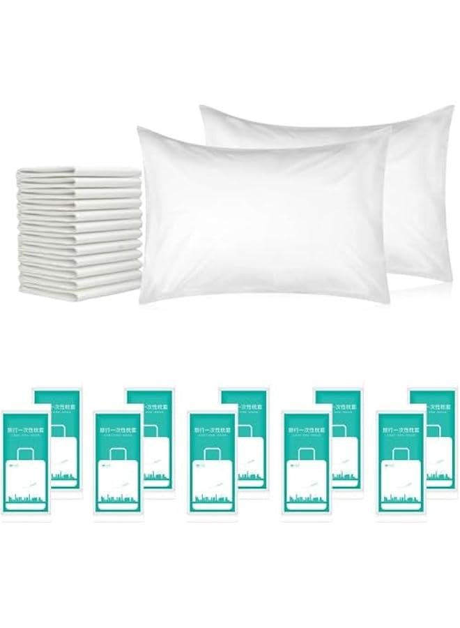 FYLX Disposable Pillow Case Disposable Bedding for Travel 10  NonWoven Material Soft No Fading No Deformation Foldable Portable Pillow Case Suitable for Traveling Vacation Camping Etc - Image 1