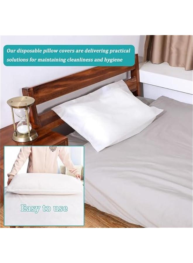 FYLX Disposable Pillow Case Disposable Bedding for Travel 10  NonWoven Material Soft No Fading No Deformation Foldable Portable Pillow Case Suitable for Traveling Vacation Camping Etc - Image 3