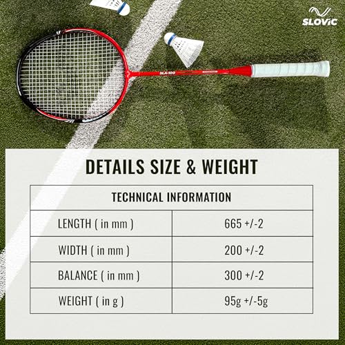 Slovic Badminton Racket for Men & Women | Lightweight Racket with Nylon String Net & Cover | Ergonomic Handle with G3 Size Grip (Aluminium Racket) - Image 5