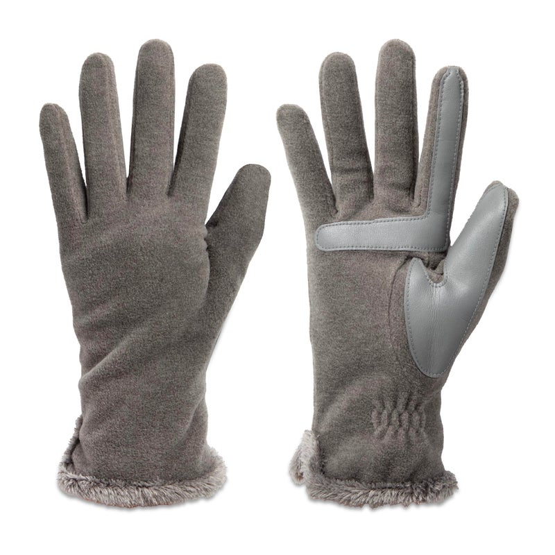 isotoner Womens Stretch Fleece Touchscreen Texting Cold Weather Gloves with Warm, Soft Lining, Smartdri Heather Grey, One Size - Image 5