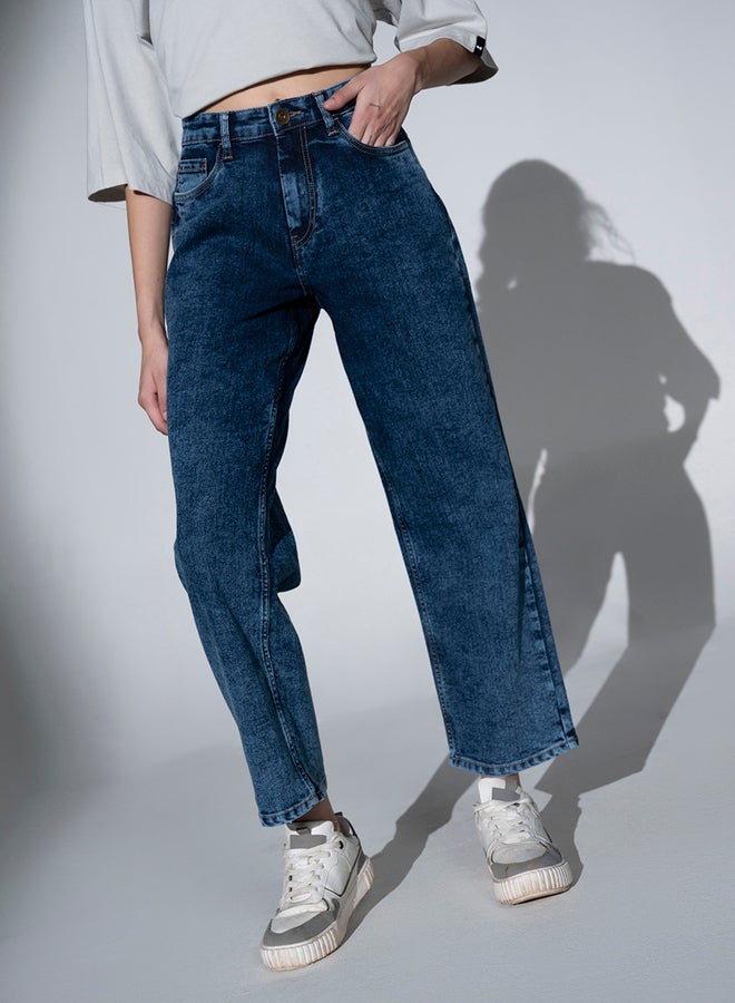 Hubberholme High Rise Mid Wash Regular Fit Jeans - Image 5