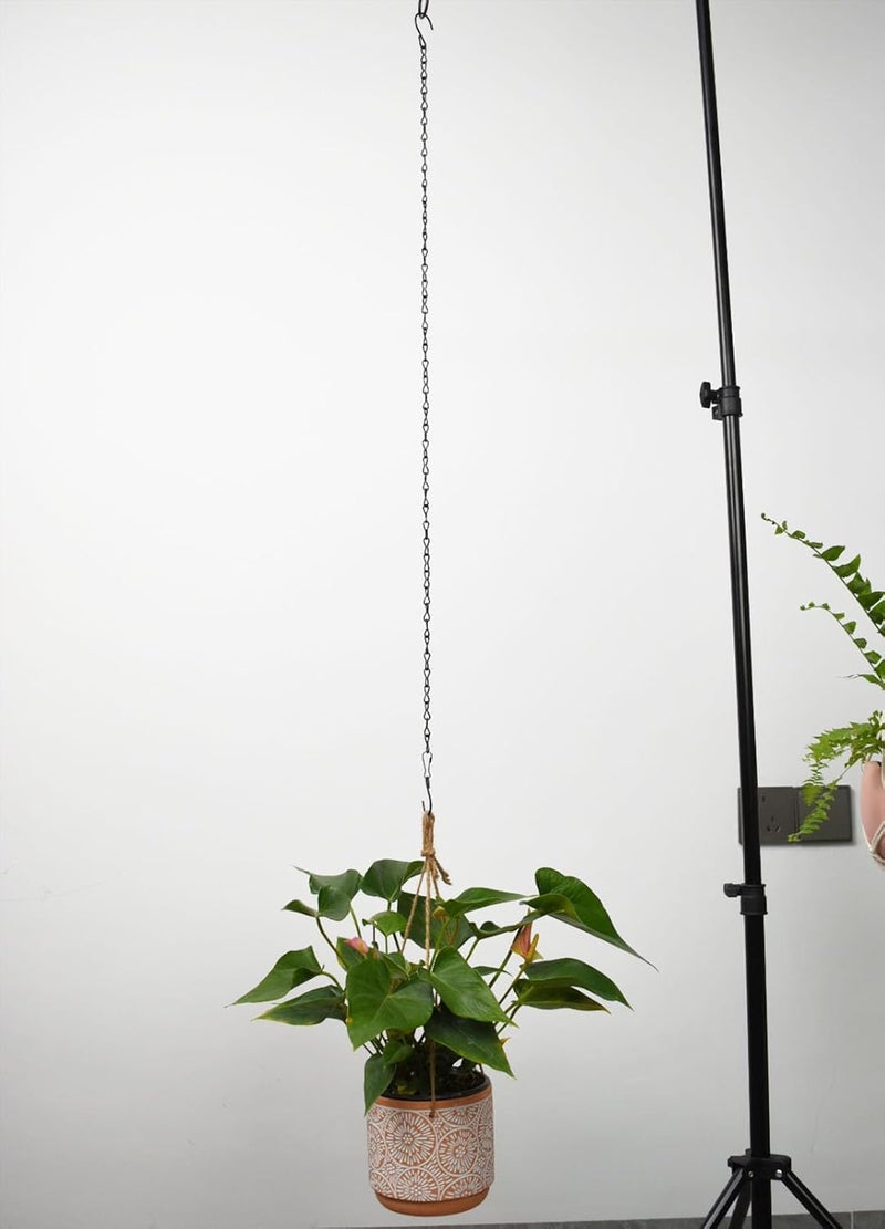 Sersberg Chain for Hanging Plants,35 Inch Black Hanging Basket Chain Kits with Hooks for Bird Feeder Hanging Plant Extender Porch Wind Chime (Black, 35 Inch-2PCS) - Image 4