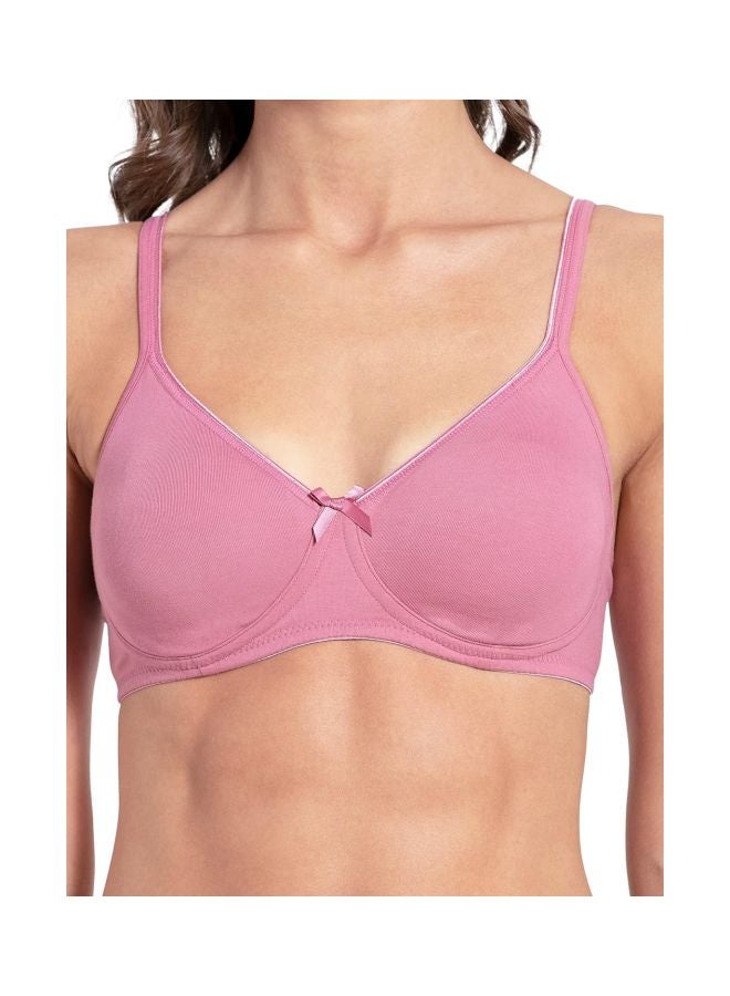 Jockey 1722 Women Wire free Non Padded Super Combed Cotton Elastane Stretch Medium Coverage Everyday Bra with Concealed Shaper Panel and Adjustable Straps