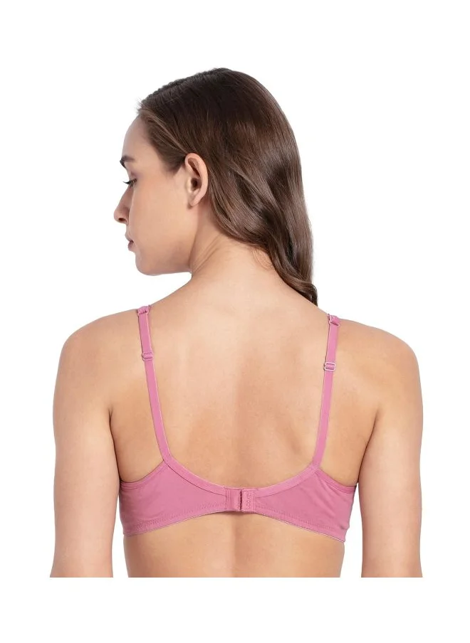 جوكي Jockey 1722 Women Wire free Non Padded Super Combed Cotton Elastane Stretch Medium Coverage Everyday Bra with Concealed Shaper Panel and Adjustable Straps