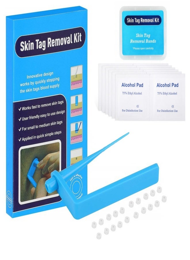 Flesh mole removal set, skin toss removal tool + 20 pcs Flesh mole removal shrink ring (1~ 4mm) with alcohol tablets - Image 4