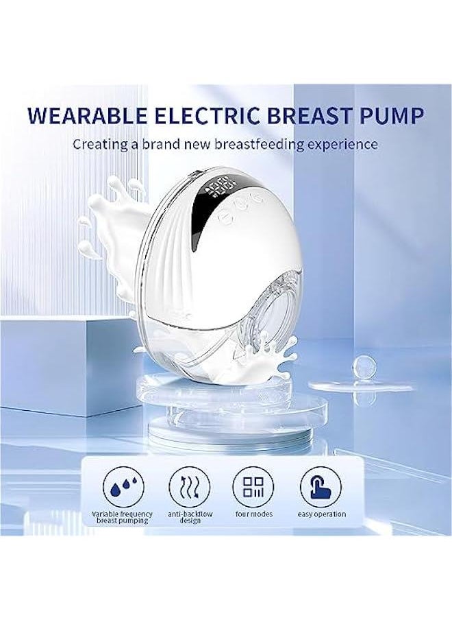 جونيس Mingzhe Wearable Electric Breast Pump,Hands Free Breast Pump Lightweight with LED Display 4 Modes & 12 Levels  - Image 4