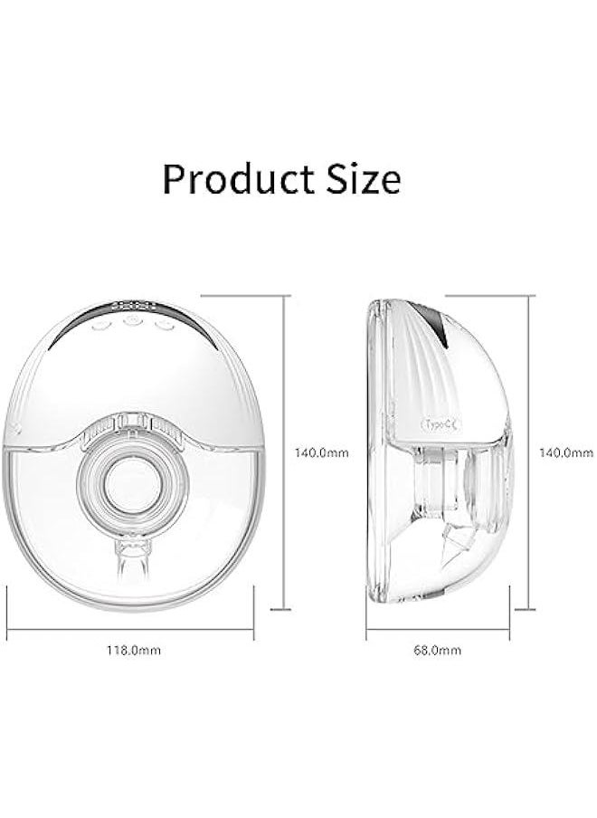 جونيس Mingzhe Wearable Electric Breast Pump,Hands Free Breast Pump Lightweight with LED Display 4 Modes & 12 Levels  - Image 2
