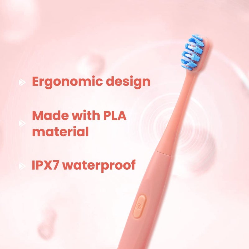 Dr.Dento Neo Sonic Electric Toothbrush | Soft Dupont Bristles | Sonic Vibrations | Unisex Adults | 2 Brush Heads & 1 Cover | 120 Days Battery Life | Eco-Friendly & Ergonomic Design - Image 2