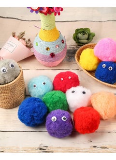 Pllieay Pllieay 30pcs 15 Colors 2.4 Inch Very Large Assorted Pom Poms Arts and Crafts for DIY Creative Crafts Decorations, Water Balloons Outdoor Water Toys  - Image 4