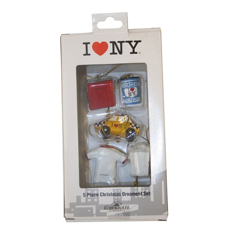 Kurt S. Adler Kurt Adler من 1.2 بوصة إلى 1.5 بوصة أحب NY Miniature Ornament مجموعة 5 عبوات متعددة الحزم - Image 5