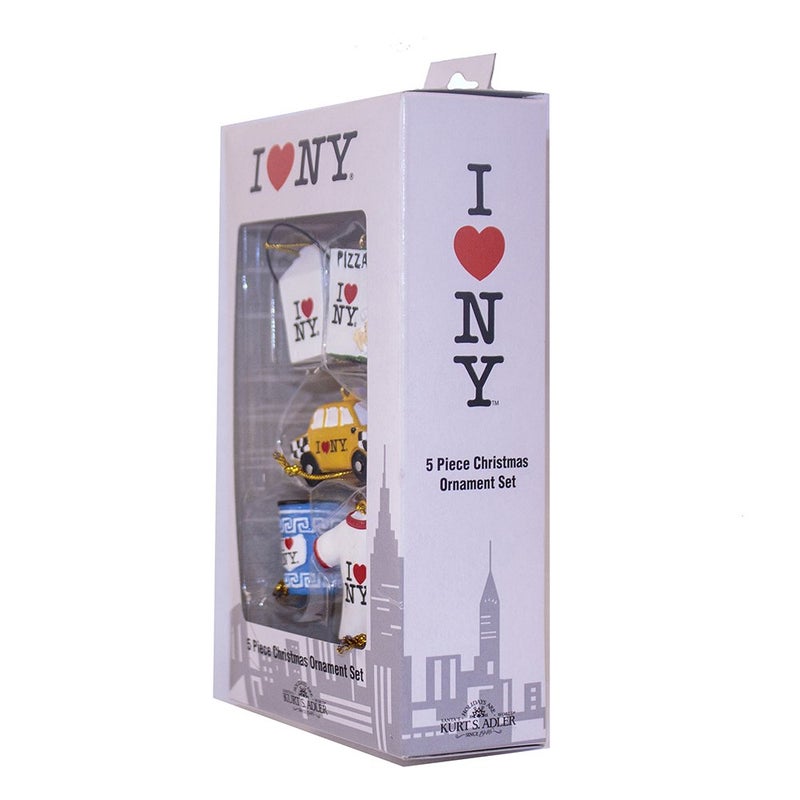 Kurt S. Adler Kurt Adler من 1.2 بوصة إلى 1.5 بوصة أحب NY Miniature Ornament مجموعة 5 عبوات متعددة الحزم - Image 4
