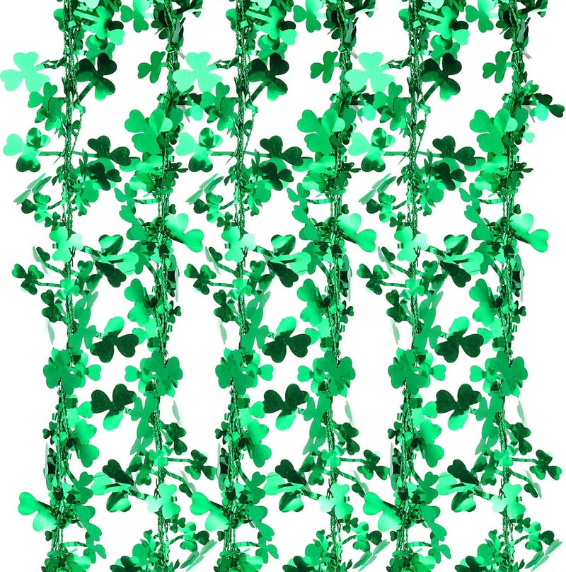 Jovitec 328 ft St Patricks Day Wreath Shamrocks Wire Wreath Decorations Green Irish Saint Patty Party Decorations for Front Door Home Garden Party328 ft 10 Meters - Image 4