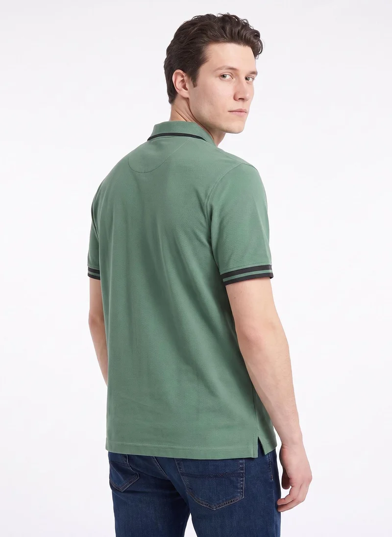 Nautica Men's Polo Regular Fit Short Sleeve Premium Essentials Cotton Polo - PistaGreen