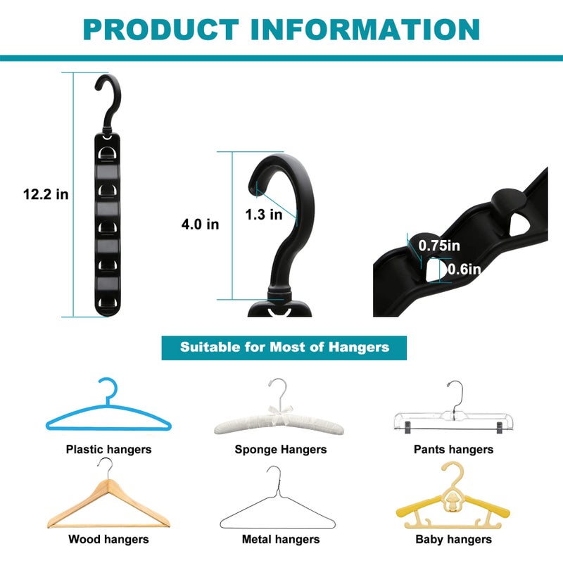 JIAYIISHU Closet Organizers And Storage Upgraded Organization And Storage Clothes Hanger 12 Pack College Dorm Room Essentials Sturdy Closet Organizer Home Essentials Space Saving Hangers For Thick Clothe - Image 5