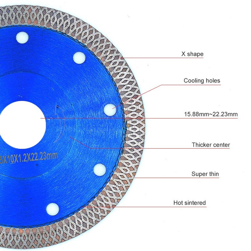 DAPRO 4.5inch Super Thin Diamond Tile Blade Porcelain Saw Blade for Cutting Porcelain Tile Granite Marbles (4.5in) - Image 2