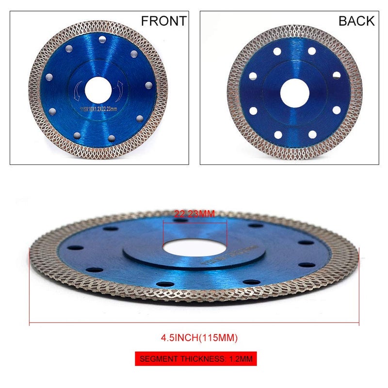 DAPRO 4.5inch Super Thin Diamond Tile Blade Porcelain Saw Blade for Cutting Porcelain Tile Granite Marbles (4.5in) - Image 3