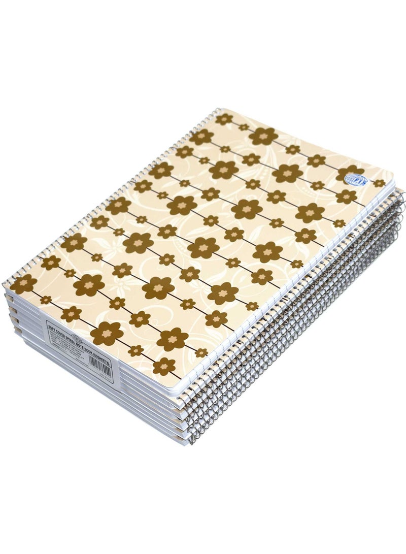 FIS Pack of 10  Sprial  Soft Cover Notebook Single Line, A4, 80 Sheets -FSNBSA480SL07 - Image 1