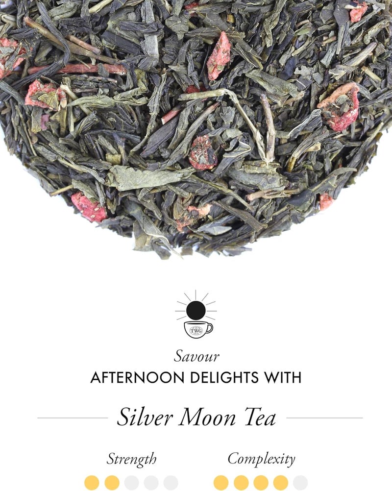 TWG Tea Silver Moon Green Tea with Grand Berry & Vanilla - Haute Couture Tin, 100g - Image 2