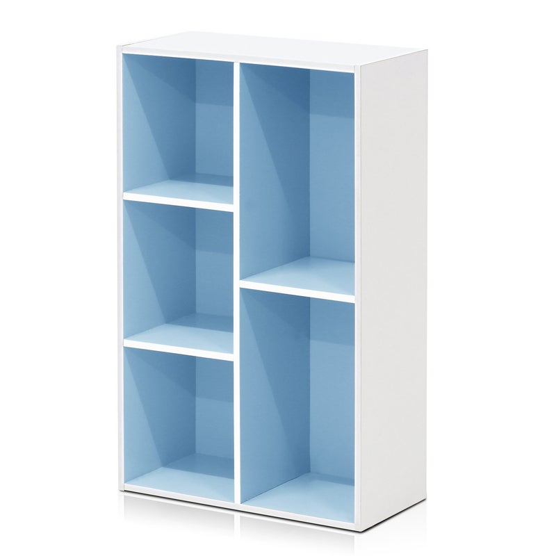 Furinno Furinno 5Cube Reversible Open Shelf WhiteLight Blue 11069WHLBL 