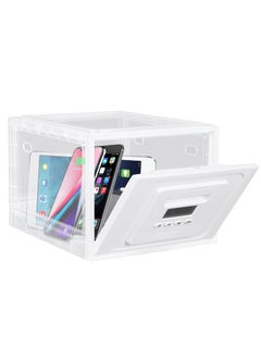 Excefore Lockable Box, 2 Mode Timing/Password Medicine Storage Box with Lock, Lockable Storage Bin Organiser Box for Fridge Food/Snacks/Phone/Tablet Jail/Home Safety, Batteries not included  - Image 2