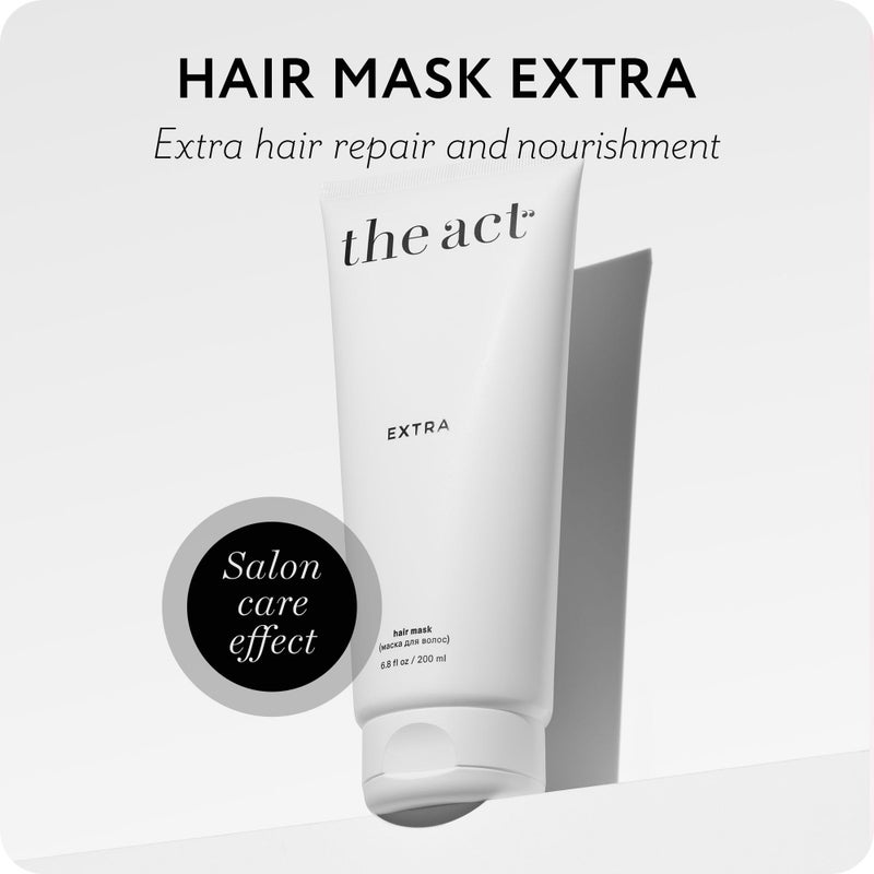 The Act Extra Nourishing Hair Mask with Argan Oil, Coconut Oil, Hyaluronic Acid - Intense Hydration, Repair for All Hair Types - Ideal for Curly and Damaged Hair - 6.8 Fl oz - Image 2