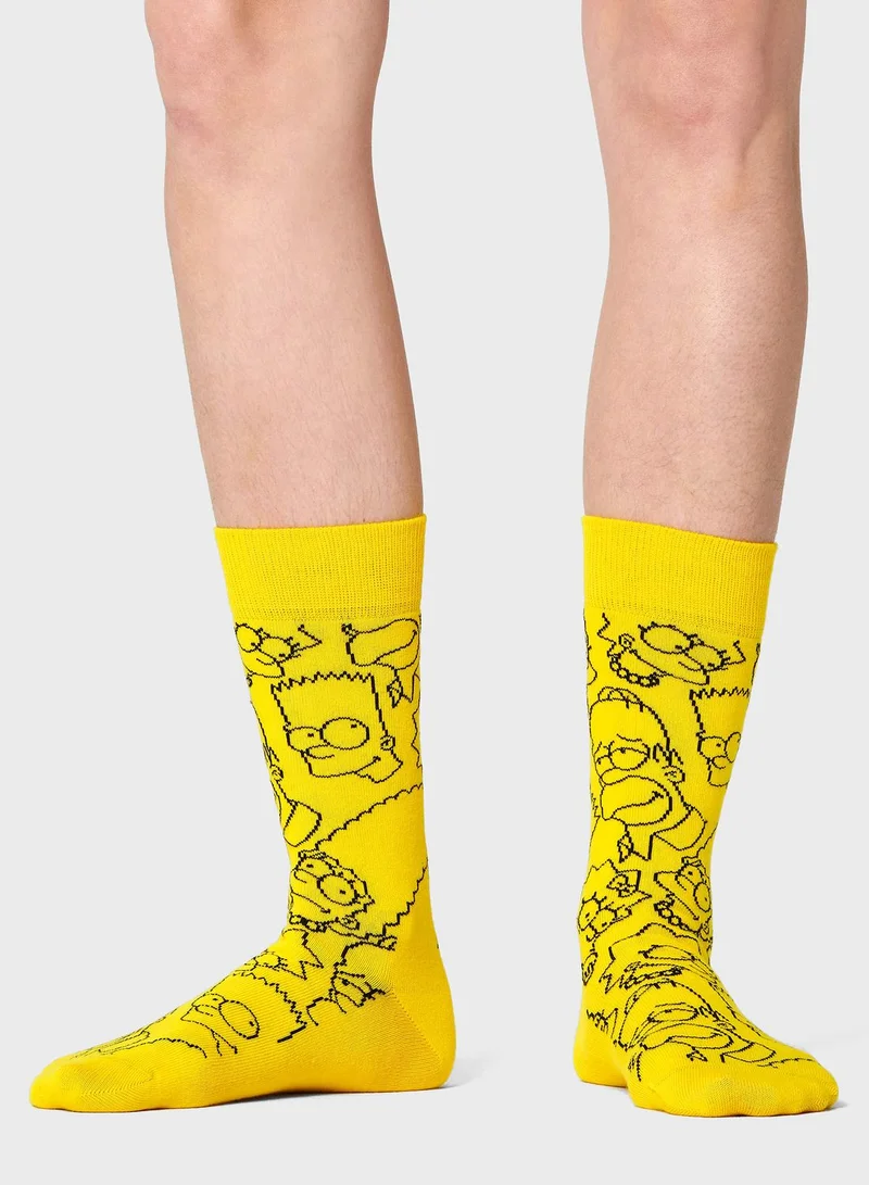Happy Socks Embroidered Crew Sock