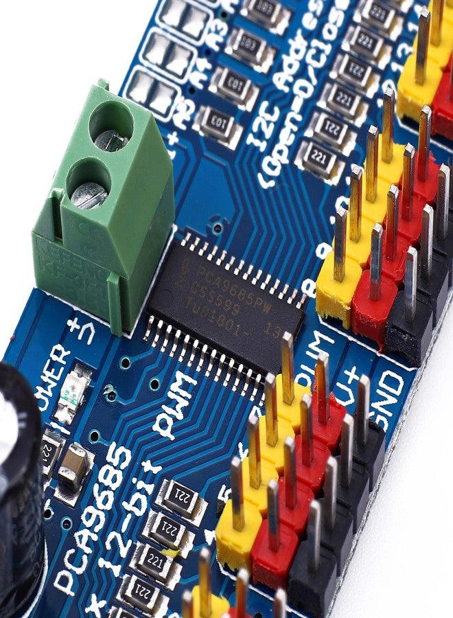 Teyleten Robot PCA9685 16 Channel 12 bit PWM Servo Motor Driver I2C IIC Module for MG90S SG90 MG995 Compatible with Arduino Raspberry Pi (2pcs) - Image 5