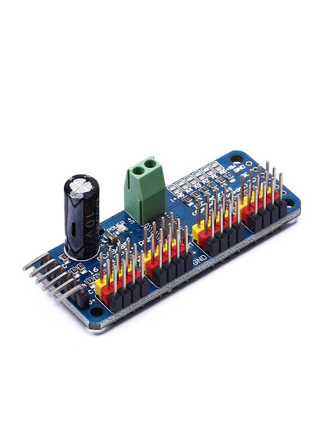 Teyleten Robot PCA9685 16 Channel 12 bit PWM Servo Motor Driver I2C IIC Module for MG90S SG90 MG995 Compatible with Arduino Raspberry Pi (2pcs) - Image 2