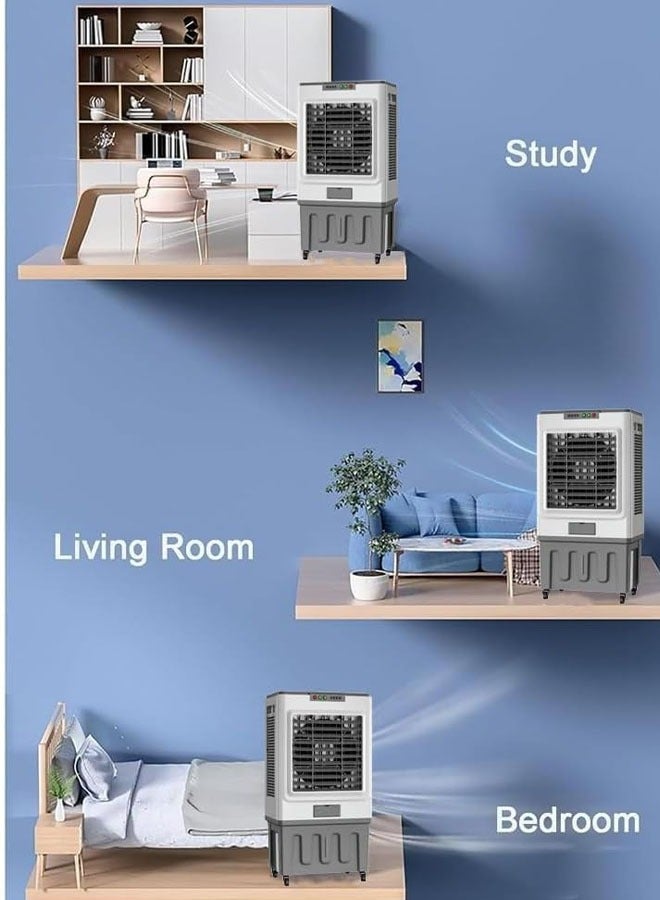 Cady One 60L Desert Air Cooler, Portable Desert Air Conditioner with Water Tank and 3-Speed ​​Adjustable Air Conditioning Fan, 250W - Image 5