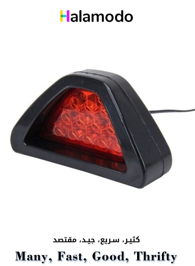 12 Led Car Brake Lights, Universal Tail Lights, Triangle Warning Lights, Red with Flash Mode - Image 1