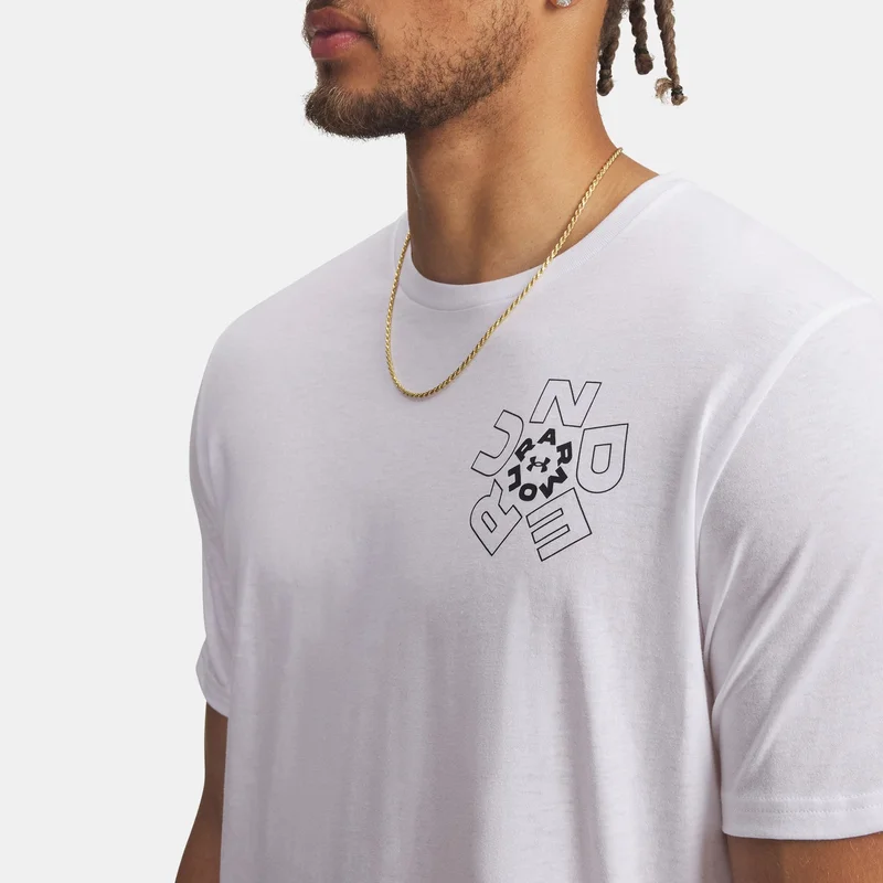 Under Armour White Men's Radial Wordmark T-Shirt for Men | Best Price UAE