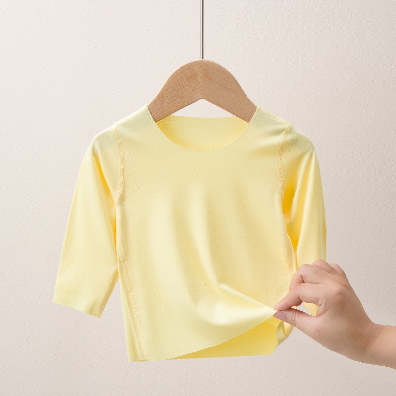 Children'S Base Layer T-Shirt For Toddlers And Older Children, Class A Modal Seamless Thin Long-Sleeve Top For Boys And Girls - Image 1