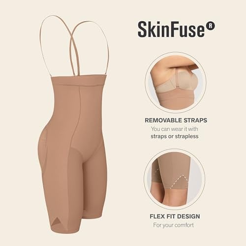Leonisa Womens Seamless High Waist Shapewear with Thigh Compression,Beige,XS-S - Image 4
