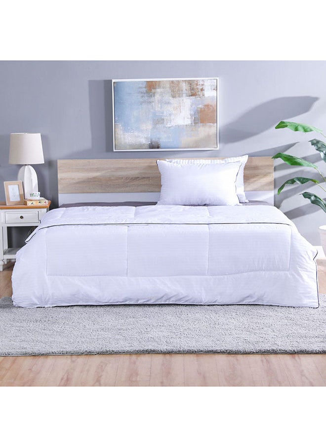 DANUBE HOME Indulgence King Duvet 100% Cotton  300 Thread Count Plush Duvet Inserts Breathable Soft Comforter Coverbed Essentials For Bedroom  L 260 X W 220 Cm  White  - Image 2
