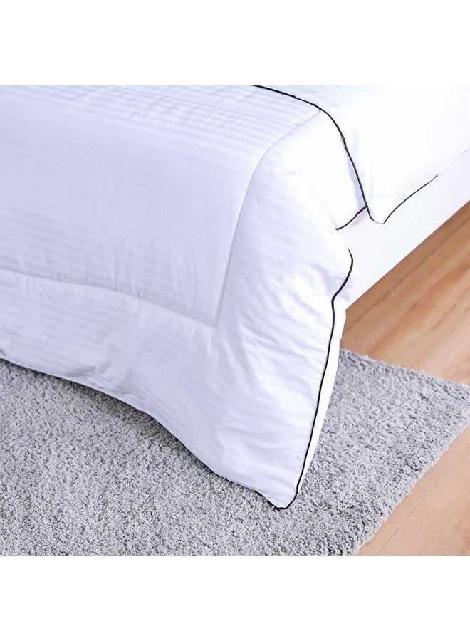 DANUBE HOME Indulgence King Duvet 100% Cotton  300 Thread Count Plush Duvet Inserts Breathable Soft Comforter Coverbed Essentials For Bedroom  L 260 X W 220 Cm  White - Image 2