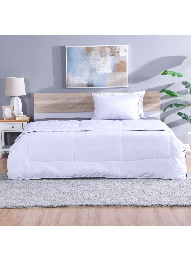 DANUBE HOME Indulgence King Duvet 100% Cotton  300 Thread Count Plush Duvet Inserts Breathable Soft Comforter Coverbed Essentials For Bedroom  L 260 X W 220 Cm  White - Image 1