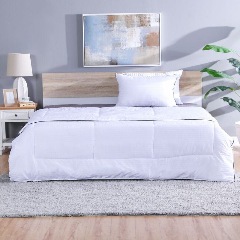 DANUBE HOME Indulgence King Duvet 100% Cotton  300 Thread Count Plush Duvet Inserts Breathable Soft Comforter Coverbed Essentials For Bedroom  L 260 X W 220 Cm  White - Image 1
