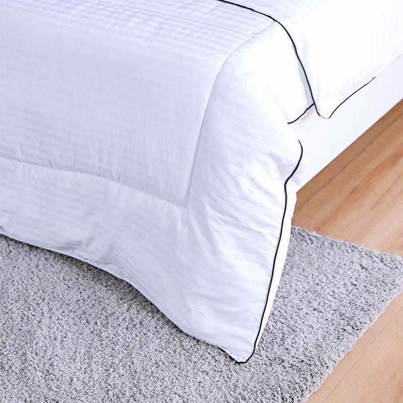DANUBE HOME Indulgence King Duvet 100% Cotton  300 Thread Count Plush Duvet Inserts Breathable Soft Comforter Coverbed Essentials For Bedroom  L 260 X W 220 Cm  White - Image 2