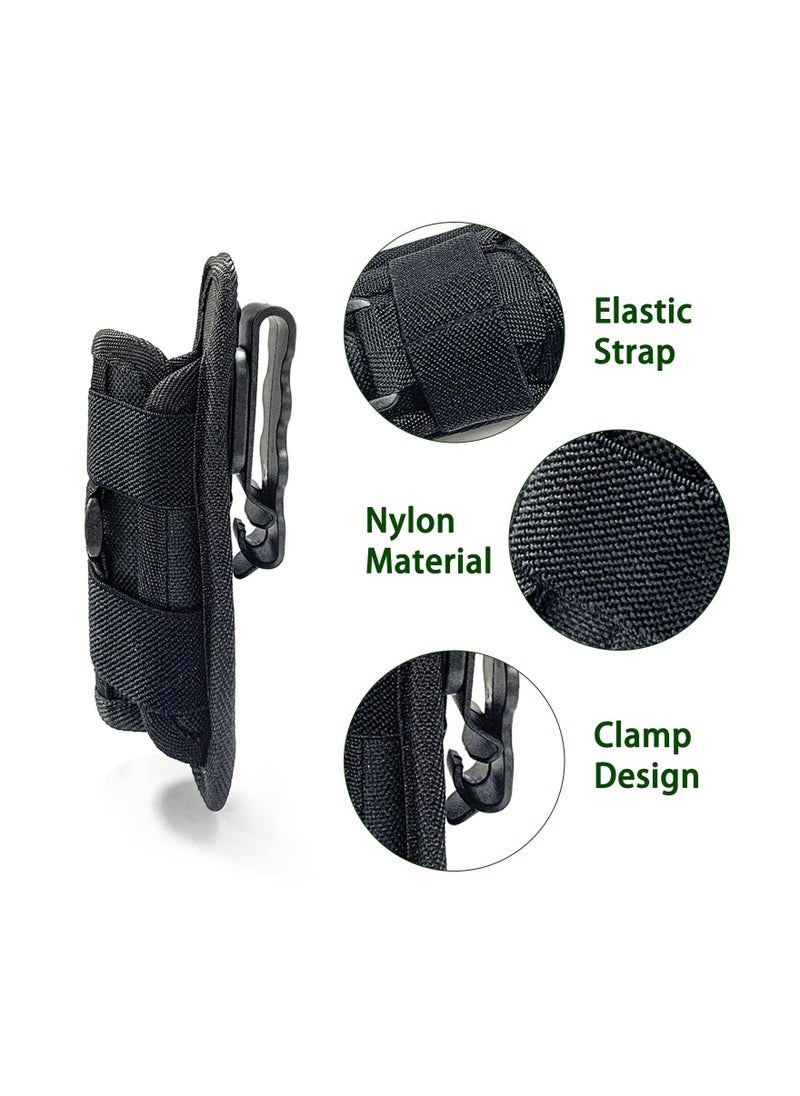 Rotatable Tactical Flashlight Pouch Holster, Durable Flashlight Holder with Belt Clip Tactical Torch Carry Case with 360 Degree Carabiner Reel Clip for Camping Hiking Climbing Hunting - Image 5