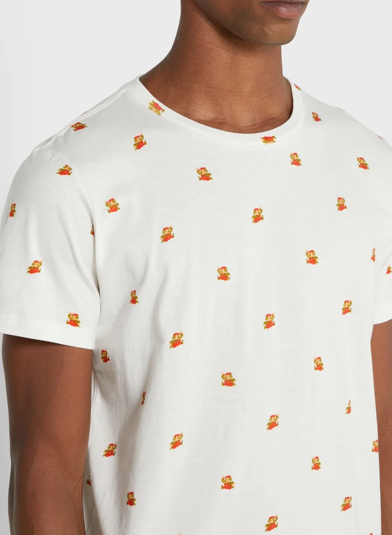 DEDICATED Super Mario Pattern T-Shirt