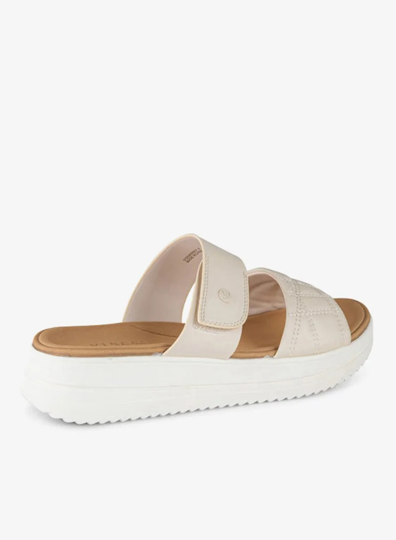 Vincci Beige Women Multi Strap Wedge Sandals for Women | Best Price UAE