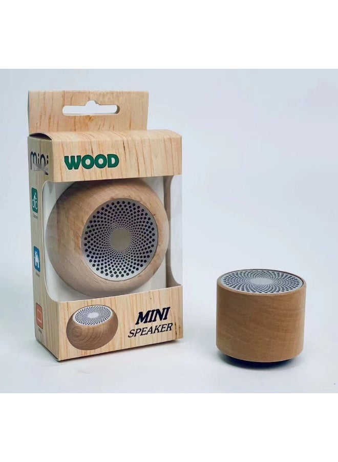 مكبر صوت بلوتوث خشبي CY، مكبر صوت محمول مع باس عميق، مكبر صوت لاسلكي صغير من الخشب العتيق