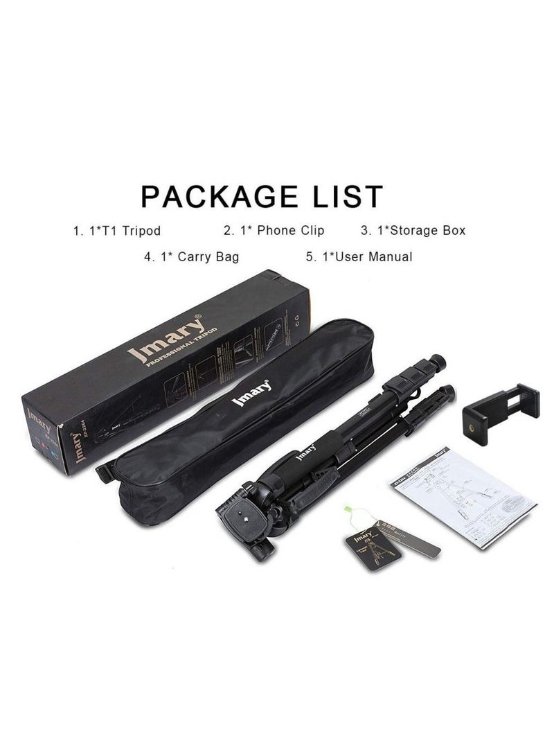 Jmary KP-2254 Professional Aluminum Tripod Monopod for All DSLR Cameras (Black) - Image 2