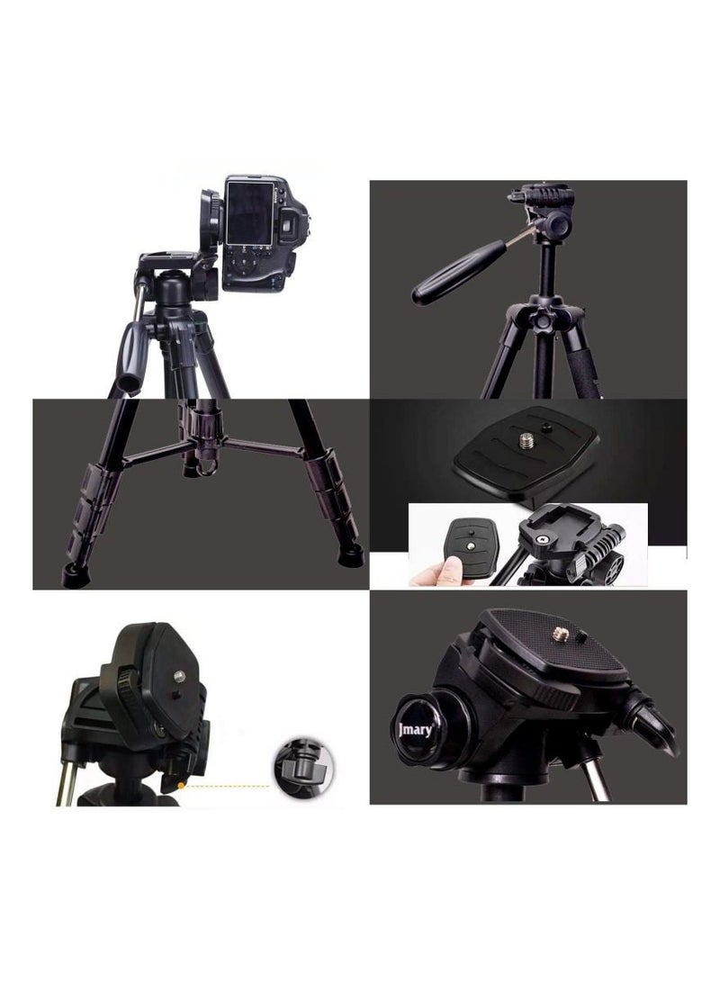 Jmary KP-2254 Professional Aluminum Tripod Monopod for All DSLR Cameras (Black) - Image 3