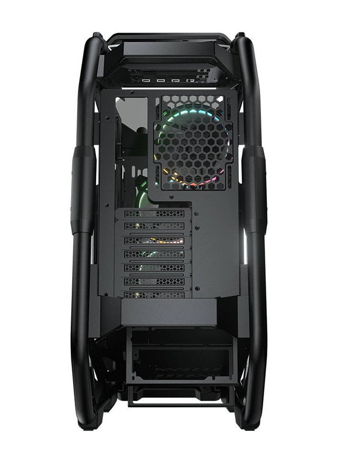 Cougar - COUGAR CRATUS ATX Mid-Tower RGB Case with Variety Customization & Convection Dynamics, Temp Glass, Up to 360mm Radiator & 9*120mm Fans, Dynamic Lighting, USB 3.0/Type-C, Back | 385LMS0.0001 - Image 1