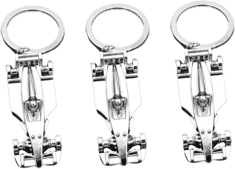OUNONA 3pcs Key Holder Keychain Small Racing Car Shape Key Ring Stylish Car Accessories for Women