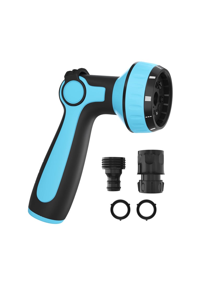 SYOSI Garden Hose Nozzle Sprayer with Thumb Control On Off Valve, 10 Patterns Hose Water Sprayer Lawn and Garden Hose Nozzle Universal Fit Garden Hose Nozzle for Watering Plant,Car Wash,Showering - Image 1