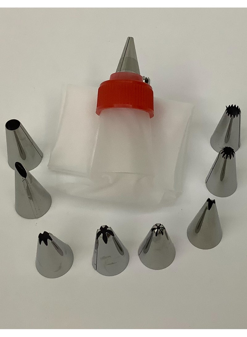Cake Decorator (7 + 1 Nose) - Stainless Steel 